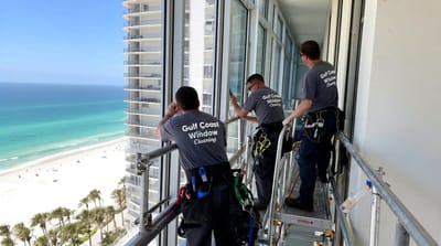 High-rise condo windows cleaned along the Alabama Gulf Coast